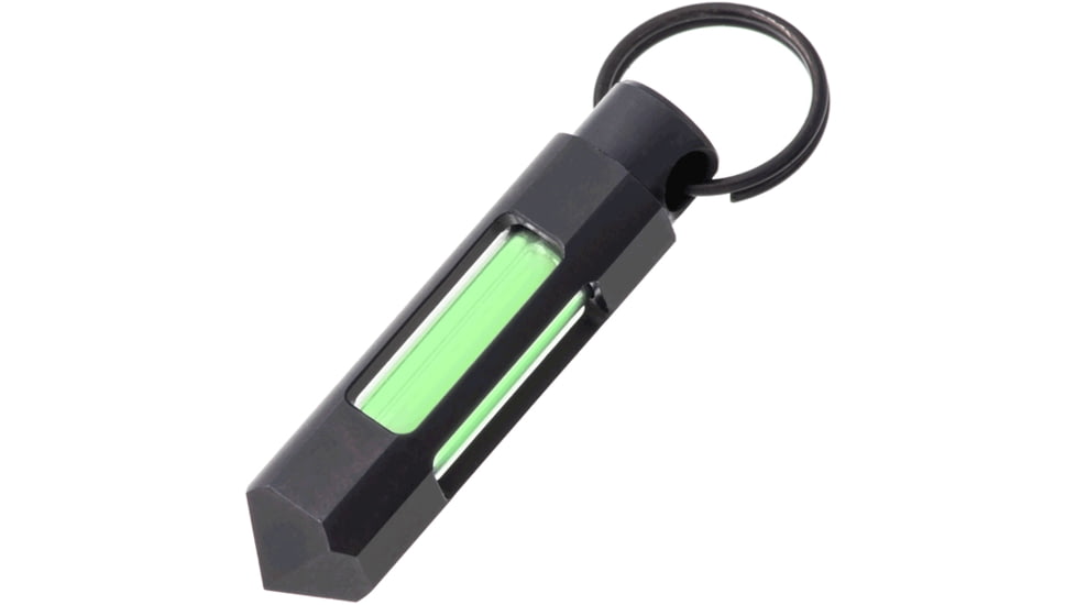 Glow Rhino Fob, Matte Black Steel with Green Tritium, FOB-001-MB-XG