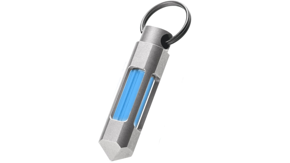 Glow Rhino Fob, Titanium with Blue Tritium, FOB-001-TI-XB