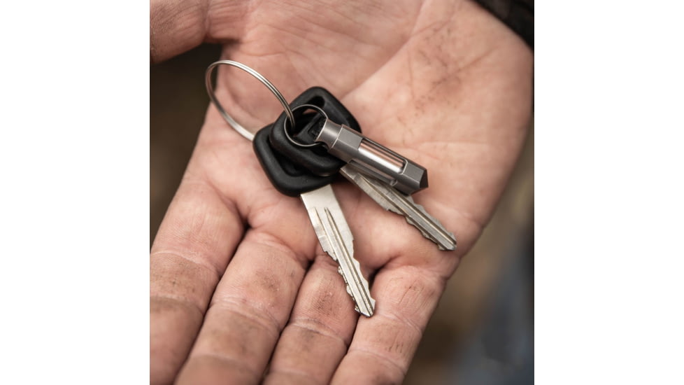 Glow Rhino Fob, Titanium with Green Tritium, FOB-001-TI-XG