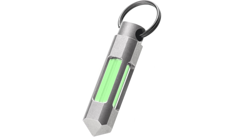 Glow Rhino Fob, Titanium with Green Tritium, FOB-001-TI-XG