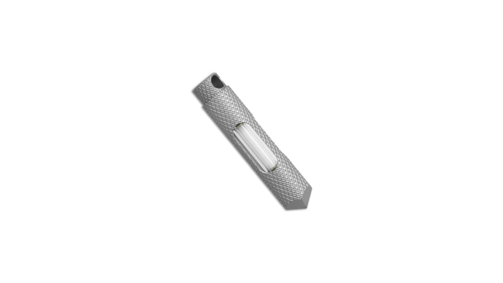Glow Rhino Glow Rhino Knurled Titanium Nitride Blue Tritium Glow Fob 1.5" Silver, adult, BHQ-232219