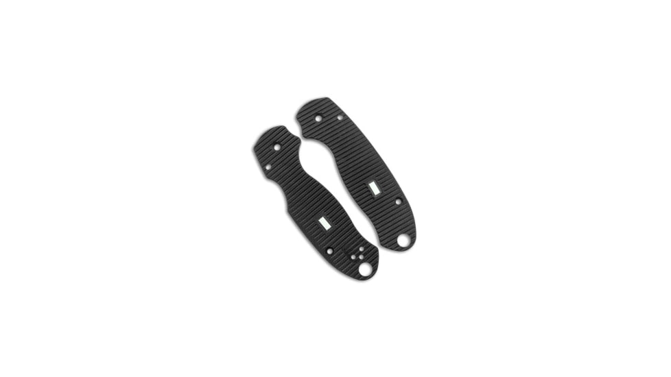 Glow Rhino Glow Rhino Spyderco Paramilitary 3 Black G-10 Scales - Green Tritium, Black, adult, BHQ-139265