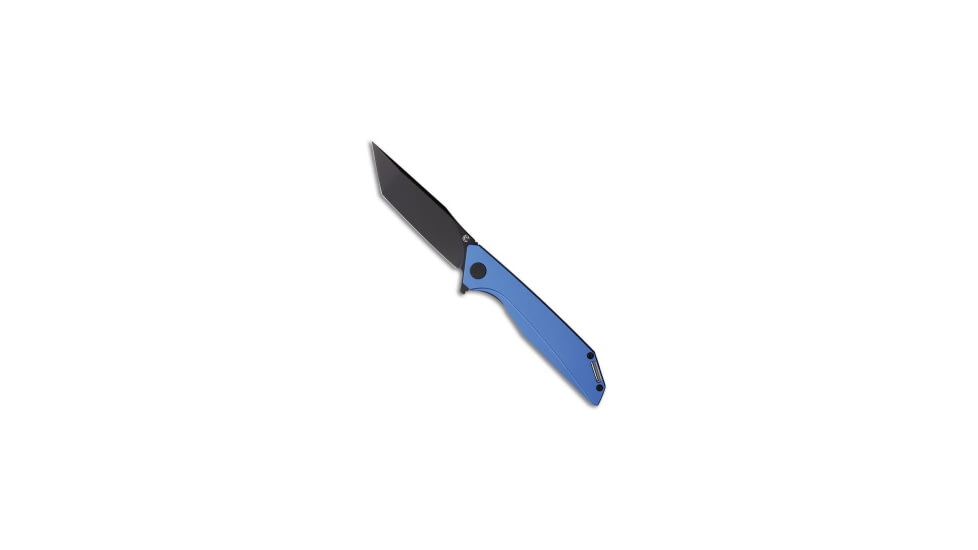Glow Rhino Glow Rhino Szilard Frame Lock Knife Blue Aluminum 3.5" Black PVD, Blue, CPM MagnaCut, adult, BHQ-208269