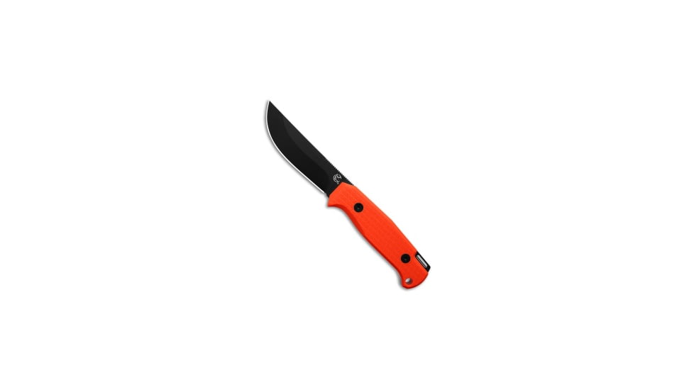 Glow Rhino Glow Rhino The Bohr Fixed Blade Knife Blaze Orange G-10 3.75" Black PVD, Orange, DC-53, adult, BHQ-202418