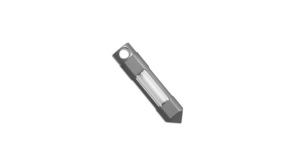 Glow Rhino Glow Rhino Titanium Nitride White Tritium Glow Fob 1.5" Silver, adult, BHQ-232218