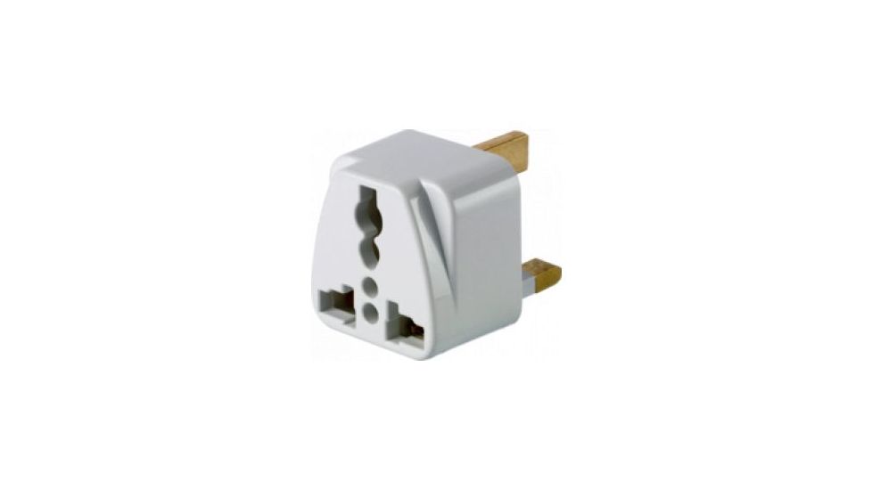 Go Travel US - UK Grounded Adapter, White, DES-03859