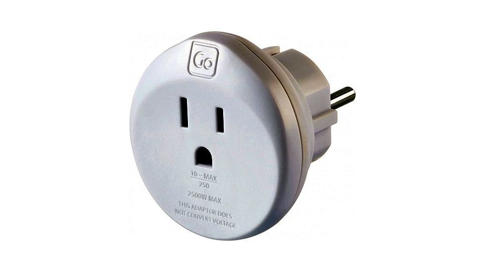 Go Travel USA-EU Adapter, White, DES-05563