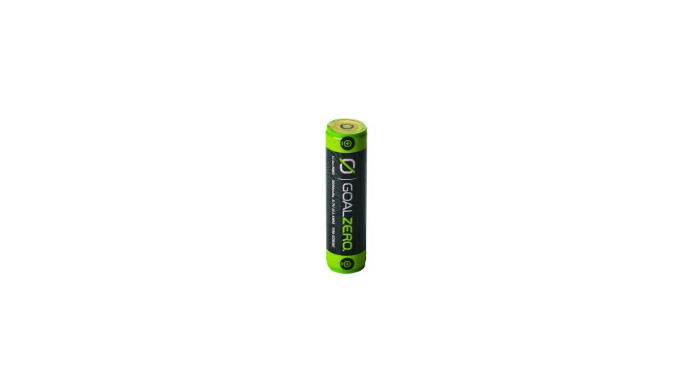 Goal Zero 18650 Replacement Battery, 3000mAh, Li-ion NMC, Black/Green 21016
