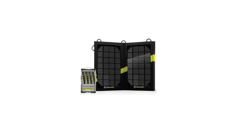 Goal Zero Guide 10 Plus Solar Recharging Kit, Camo with Nomad 7 41027