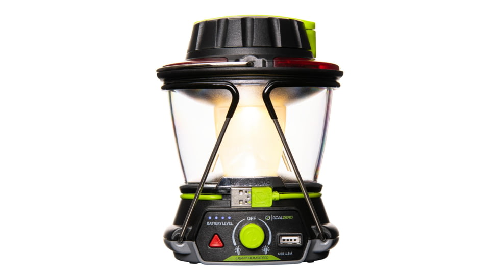 Goal Zero Lighthouse 600 1x Lithium-Ion Reachargeable LED Lantern, 600 Lumens, Black/Yellow, 32010