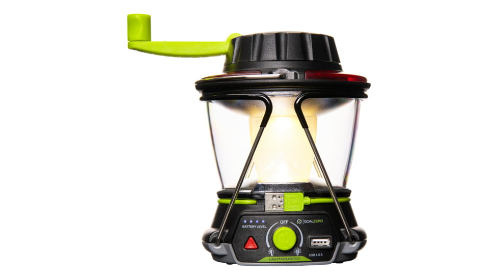 Goal Zero Lighthouse 600 1x Lithium-Ion Reachargeable LED Lantern, 600 Lumens, Black/Yellow, 32010