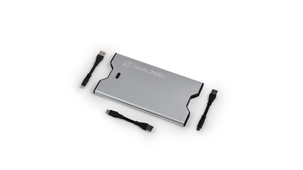 Goal Zero Sherpa 40 Power Bank, Micro, Lightning, USB-C, Silver 22031