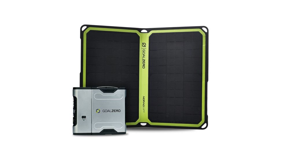 Goal Zero Sherpa 50 Power Bank, w/Inverter, USB, Nomad 14 Plus Solar Panel Kit 42041