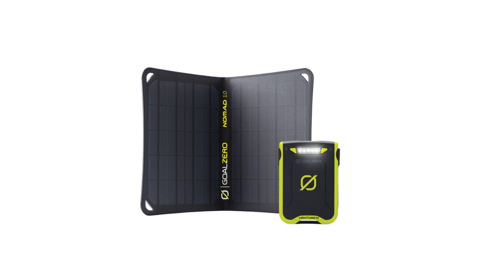 Goal Zero Venture 30 Solar Kit w/ Nomad 10 Solar Panel, Black, 44300