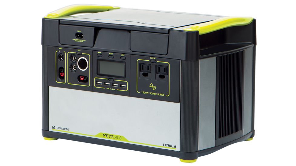 Goal Zero Yeti 1400 Lithium Portable Power Station-Black/Green