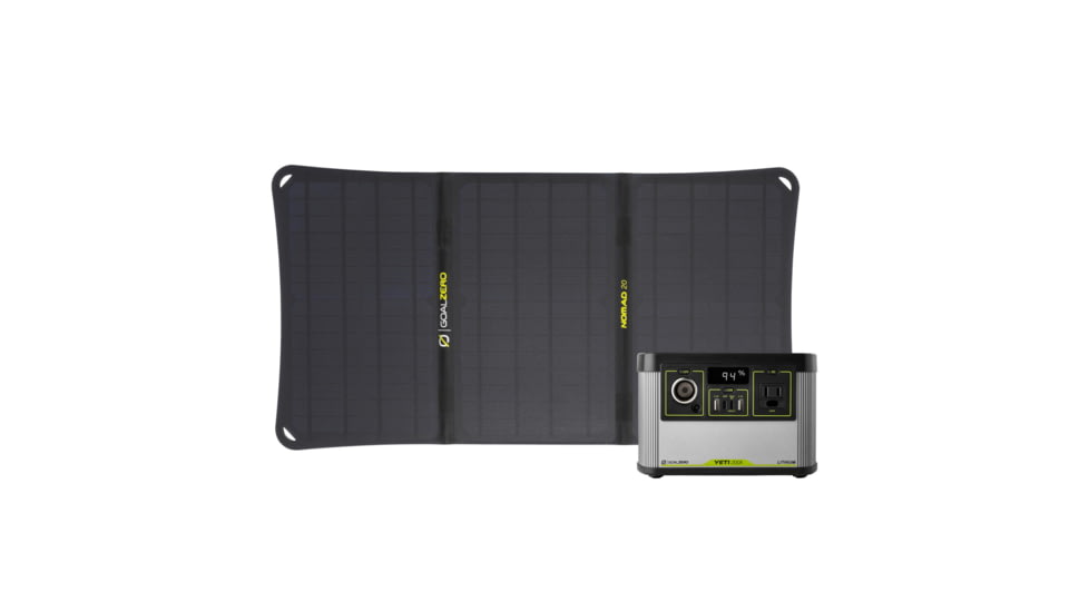 Goal Zero Yeti 200X 120V Portable Power Station w/ Nomad 20 Solar Panel, Black, 44310