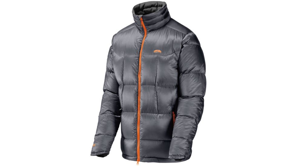 GoLite Roan Plateau 800 Fill Down Jacket - Men's-Granite/Mandarin Orange-Small