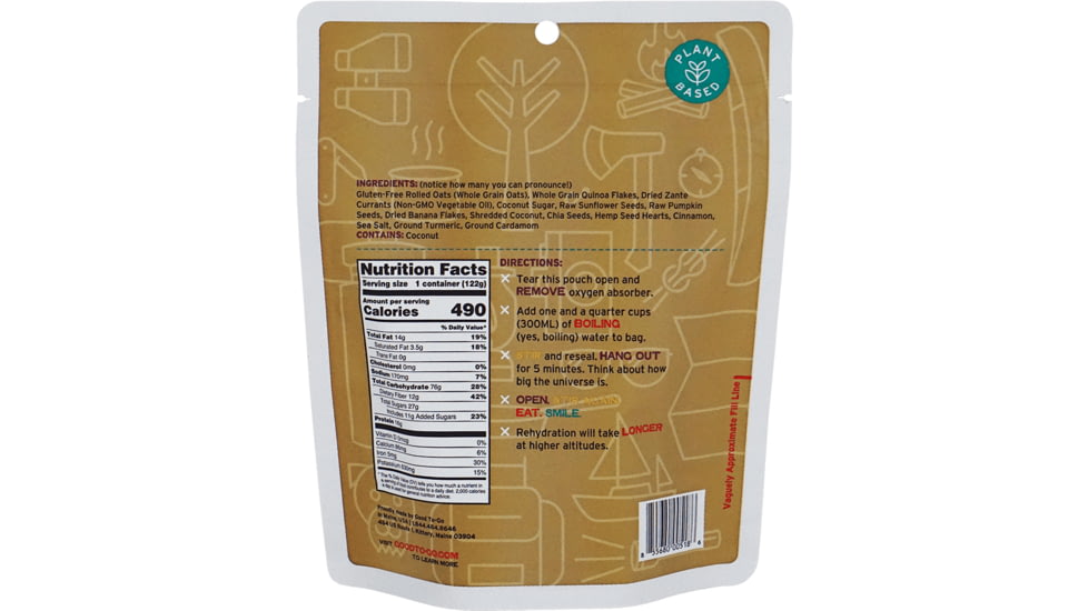 Good To-Go Oatmeal - Single Serving, 1101