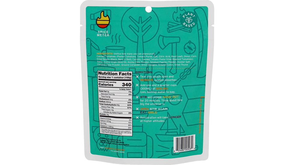 Good To-Go Smoked Three Bean Chili, Single Serving, 1051