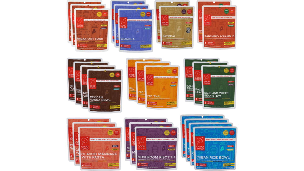 Good To-Go The Thru Hiker Kit, 10 Breakfasts &amp; 10 Single, 10 Double Meals, 5505THR