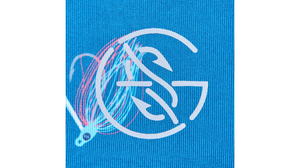 Googan Squad Blue Tossed Jig Hooded Long-Sleeve Shirt w/Mesh Back - Mens, 2XL, GS086-2XL