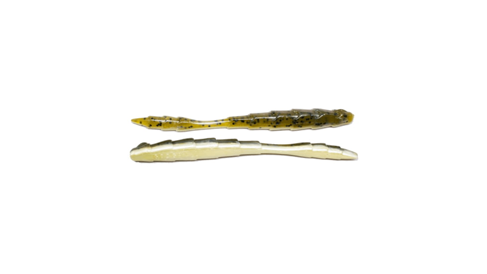 Googan Squad Drag n Drop Soft Bait, 8, 4in, Green Pumpkin Pearl, GDD-GPP