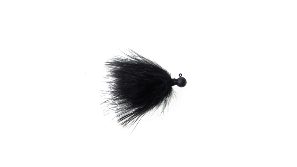 Googan Squad Fuzzy Wuzzy Skirted Jig, 1/4 oz, Black, GBFW-14-BLK