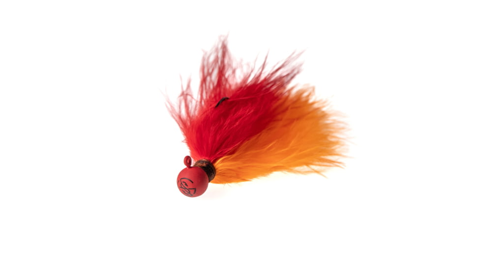 Googan Squad Fuzzy Wuzzy Skirted Jig, 1/4 oz, Flamin Hot, GBFW-14-FLM