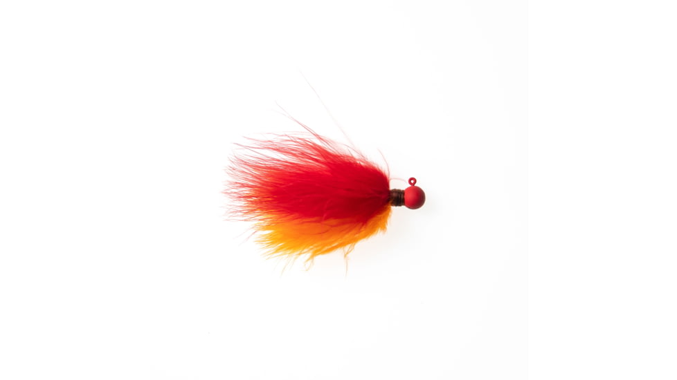 Googan Squad Fuzzy Wuzzy Skirted Jig, 1/4 oz, Flamin Hot, GBFW-14-FLM