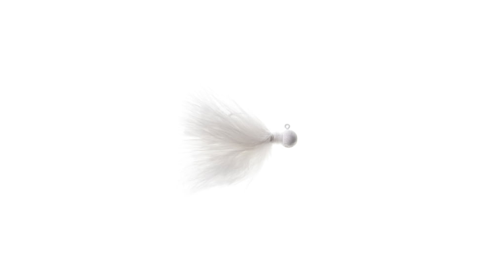 Googan Squad Fuzzy Wuzzy Skirted Jig, 1/8 oz, White, GBFW-18-WHT