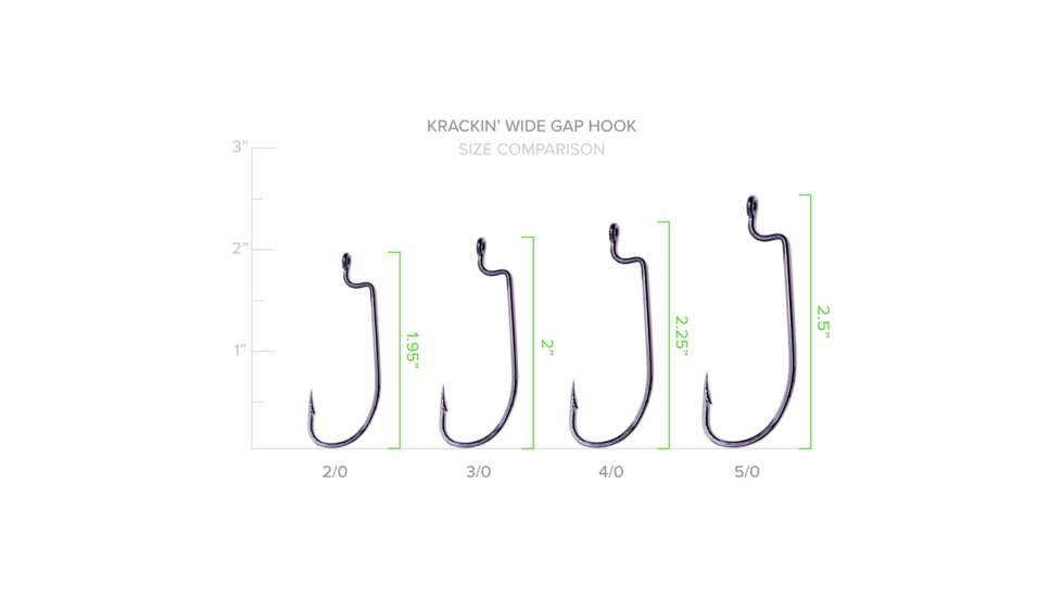 Googan Squad Green Series Krackin Wide Gap Hook, 4/0, GKWGH-40