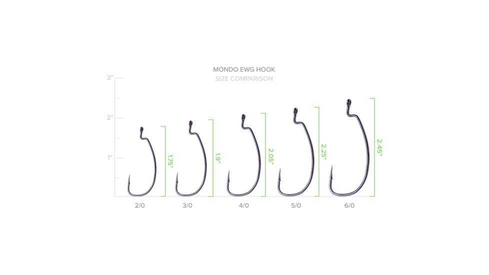 Googan Squad Green Series Mondo EWG Hook, 5/0, GMXWH-50