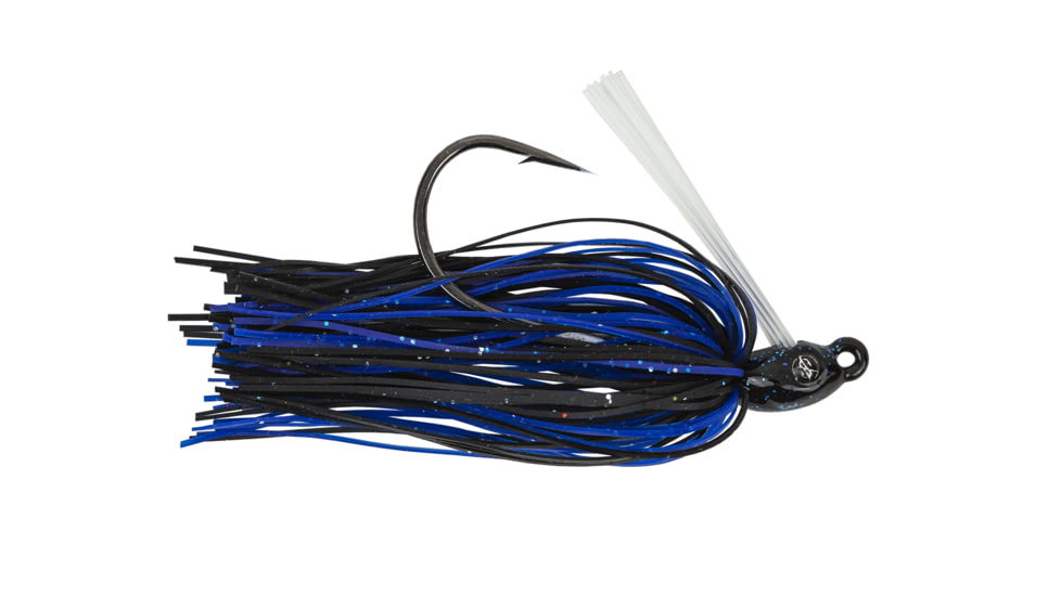 Googan Squad Grass Hero Skirtied Jig, 3/8 oz, 4/0 Hook, Black &amp; Blue, 10-20-GGS-10004V
