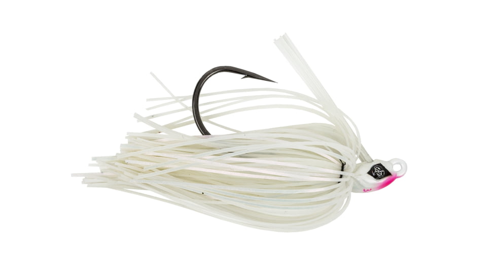 Googan Squad Grass Hero Skirtied Jig, 3/8 oz, 4/0 Hook, White, 10-20-GGS-10004R
