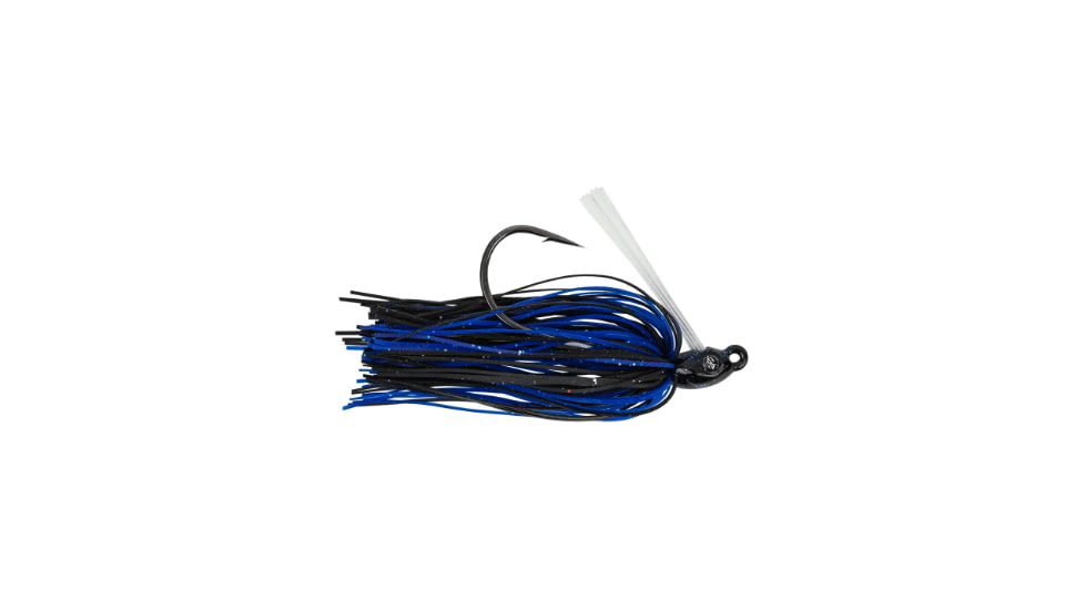 Googan Squad Grass Hero Skirtied Jig, 3/16 oz, 4/0 Hook, Black &amp; Blue, 10-20-GGS-10004F