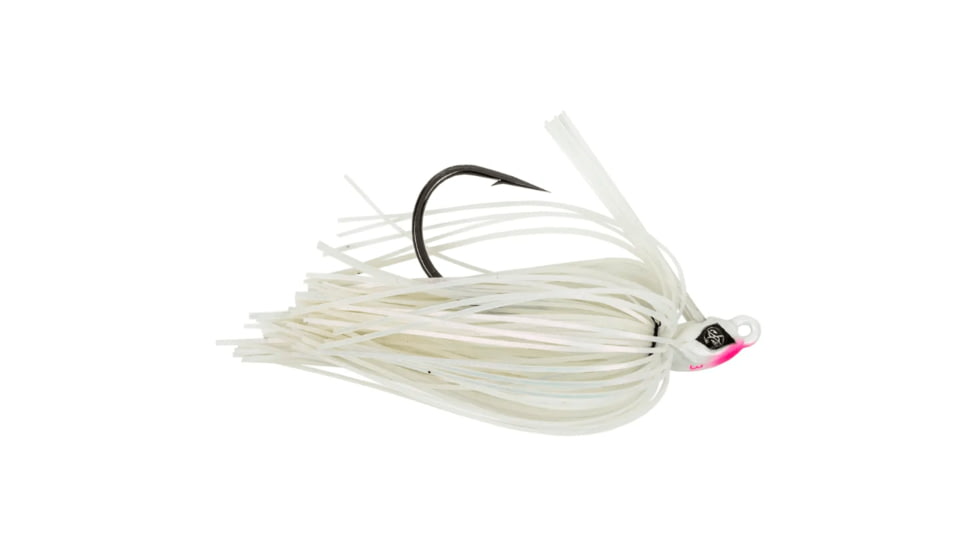 Googan Squad Grass Hero Skirtied Jig, 3/16 oz, 4/0 Hook, White, 10-20-GGS-10004B