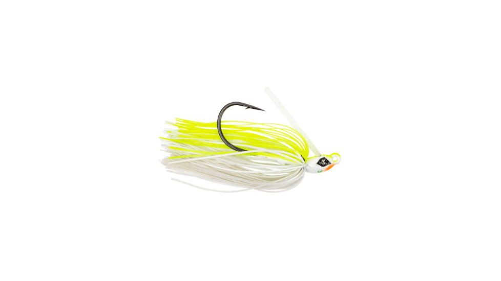 Googan Squad Grass Hero Skirtied Jig, 3/16 oz, 4/0 Hook, Chartreuse White, 10-20-GGS-10004C