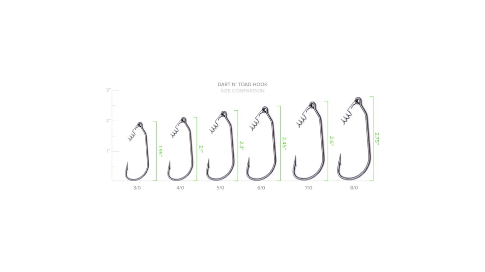 Googan Squad Green Series Dart N Toad Hook, 3/0, GDNTH-30