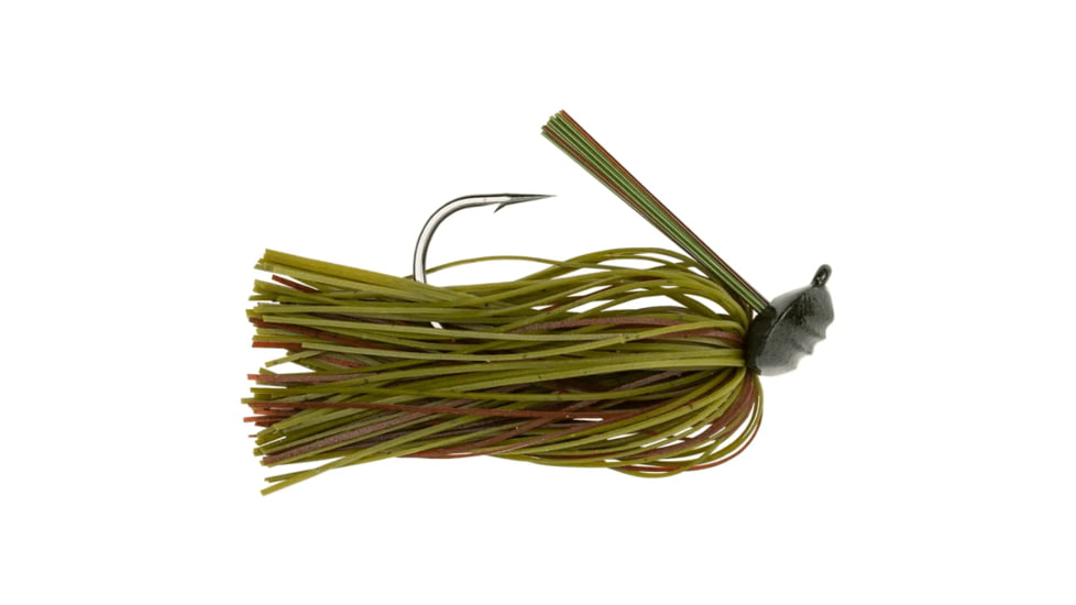 Googan Squad Gridiron Skirtied Jig, 9/16 oz, 5/0 Hook, Green Pumpkin, 10-20-GGS-10003Q