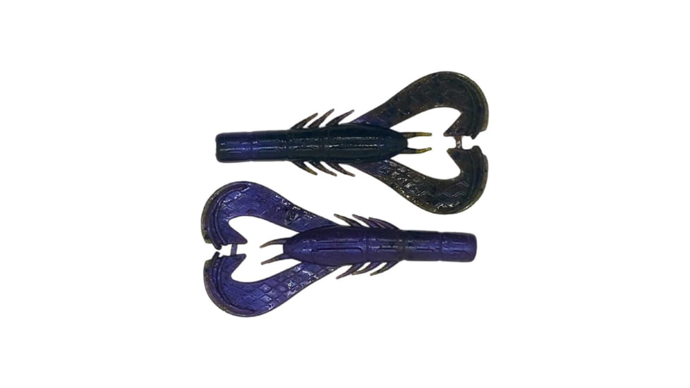 Googan Squad Krackin Craw, 4in, Green Pumpkin Purple, GKC-GPU