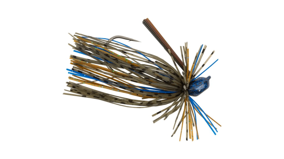Googan Squad Lil Juicee Skirted Jig, 3/16 oz, 4/0 Hook, Okeechobee Craw, 10-20-GGS-10001C