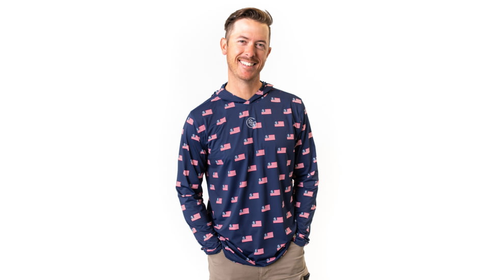 Googan Squad Merica Hooded Long-Sleeve Shirt - Mens, 2XL, GS212-2X