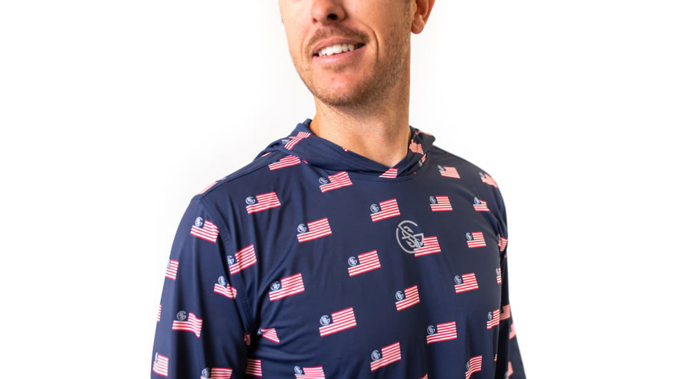 Googan Squad Merica Hooded Long-Sleeve Shirt - Mens, 2XL, GS212-2X