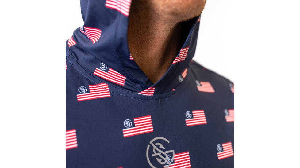 Googan Squad Merica Hooded Long-Sleeve Shirt - Mens, 2XL, GS212-2X