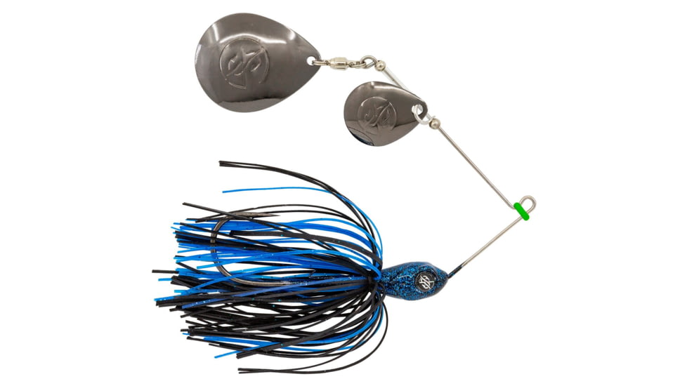 Googan Squad Mini Bumper Spinnerbait, 1/4 oz, Black/Blue, 10-15-GGS-10001T
