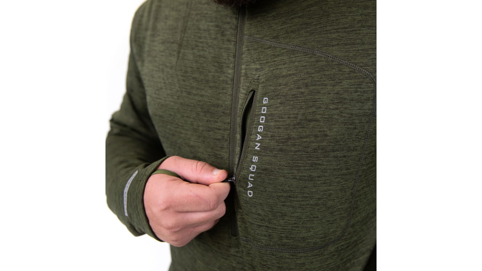 Googan Squad Olive Half-Zip Shirt - Mens, X-Large, GS067-XL