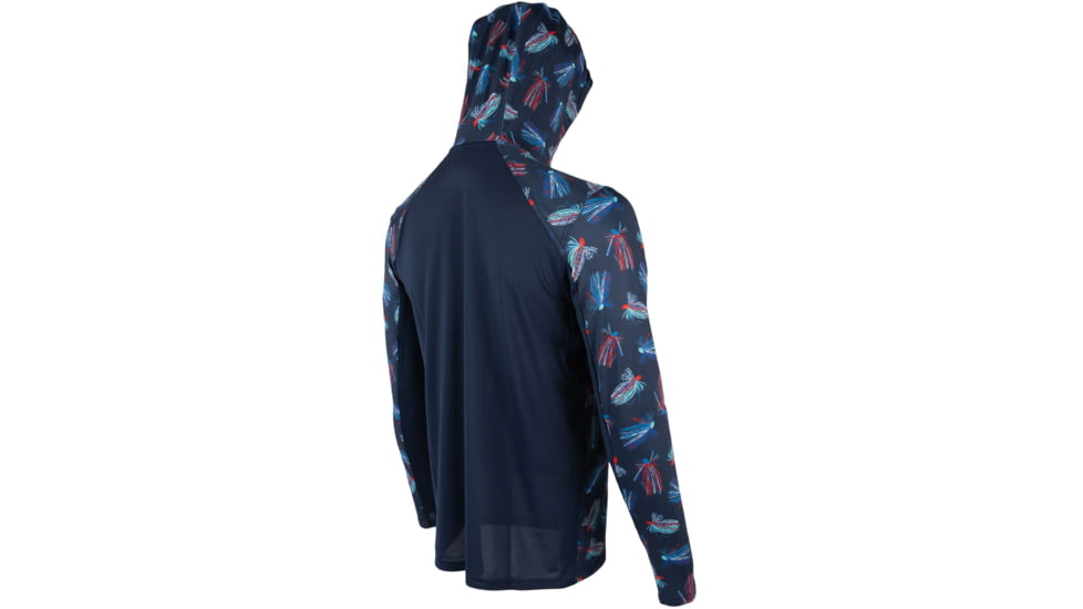 Googan Squad Patriotic Jigs Hooded Long-Sleeve Shirt w/Mesh Back - Mens, Medium, GS239-M