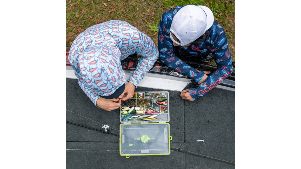 Googan Squad Patriotic Jigs Hooded Long-Sleeve Shirt w/Mesh Back - Mens, Medium, GS239-M