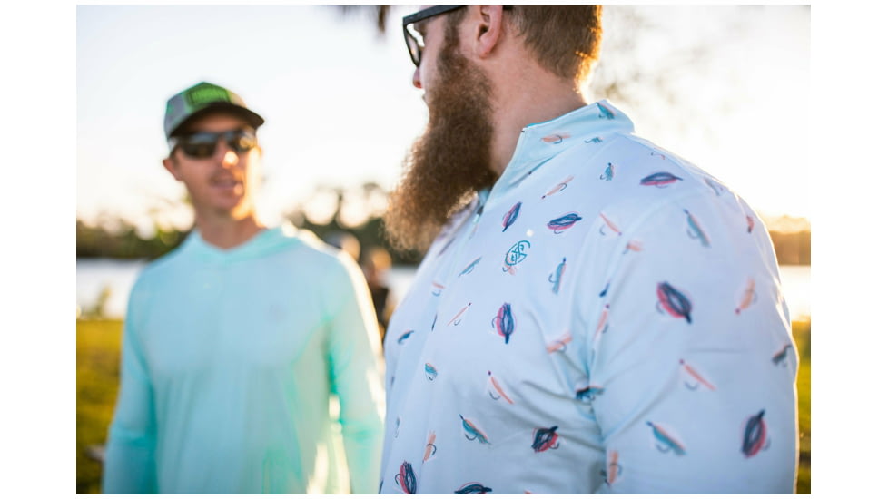 Googan Squad Salt Air Tossed Jig Quarter Zip Shirt - Mens, 3XL, GS091-3XL