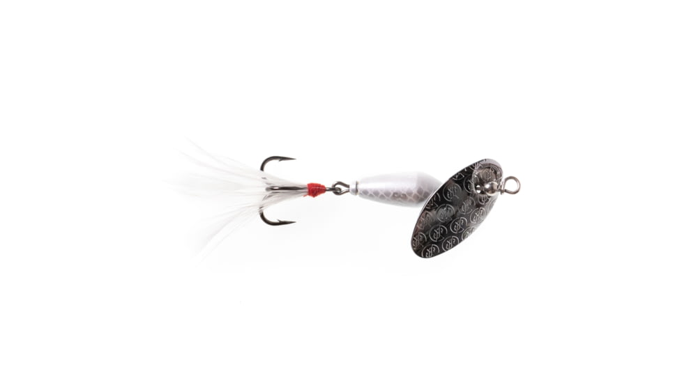 Googan Squad Whirly Bird Spinnerbait, 1/16 oz Feathered Trebles, White, GBWB-116-WHT